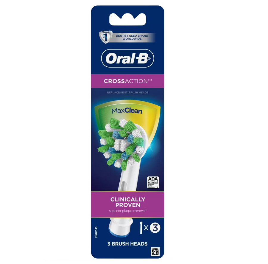 Oral-B CrossAction Electric Toothbrush Replacement Brush Heads