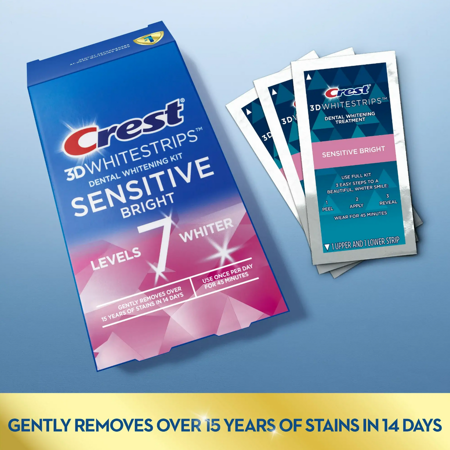 Crest 3D Whitestrips Sensitive Bright