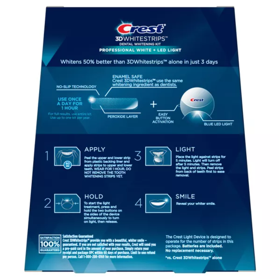 Crest 3D Whitestrips Professional White With LED Light