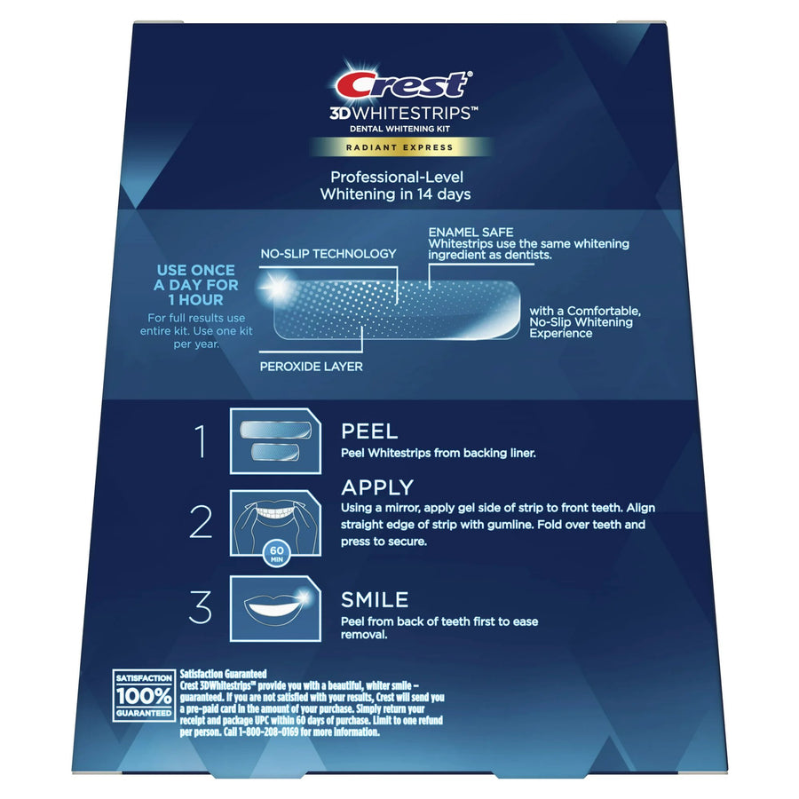 Crest 3D Whitestrips Radiant Express